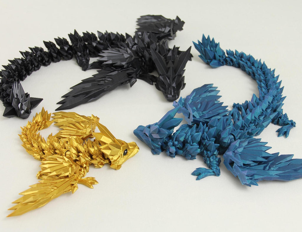 3D Printed Dragon | Articulated Fourth Wing Inspired Dragons | Bookshelf Decor | Fidget Spinner | Tairn Sgaeyl Andarna | Reader Gift Idea