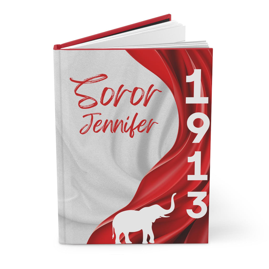 Red & White Notebook, Delta Sigma Theta Gift, Sorority Gift,1913 Diary, Unique Notebook