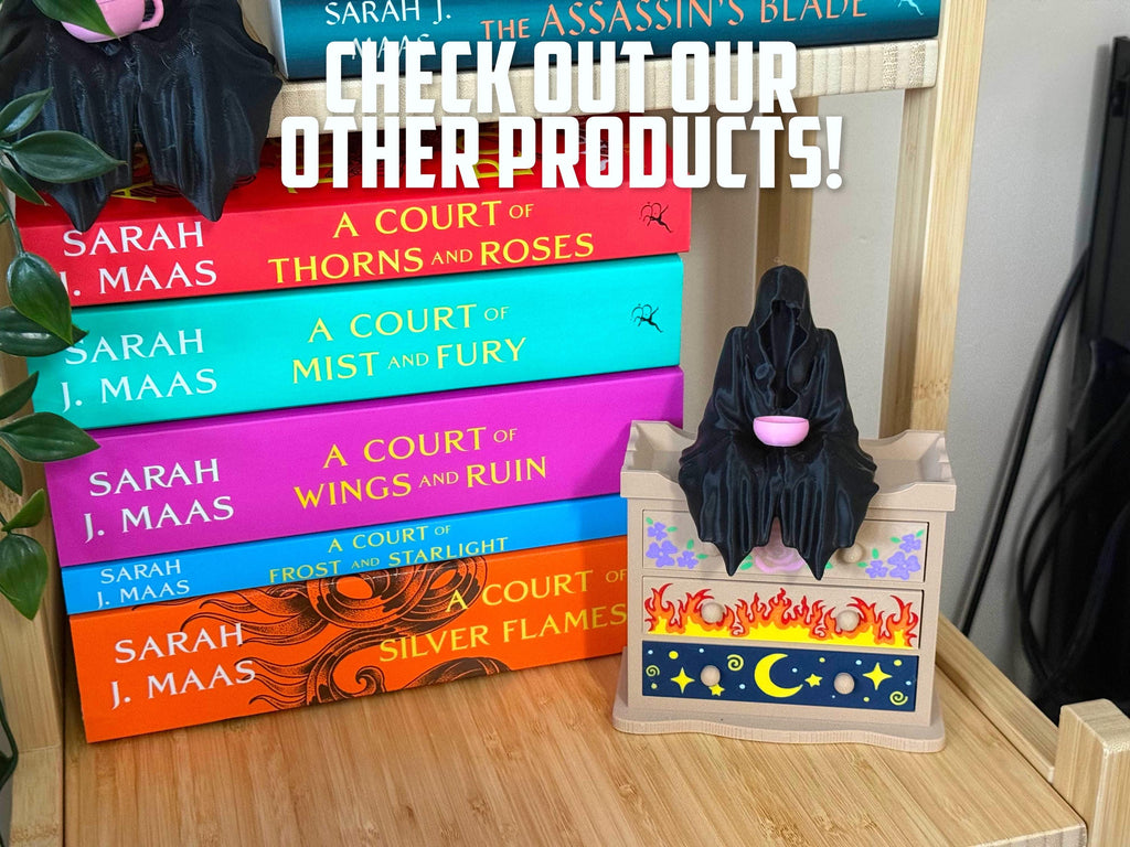 ACOTAR Suriel Bookshelf Accessory | Velaris Ghost Fantasy | Suriel Tea Court of Thorns