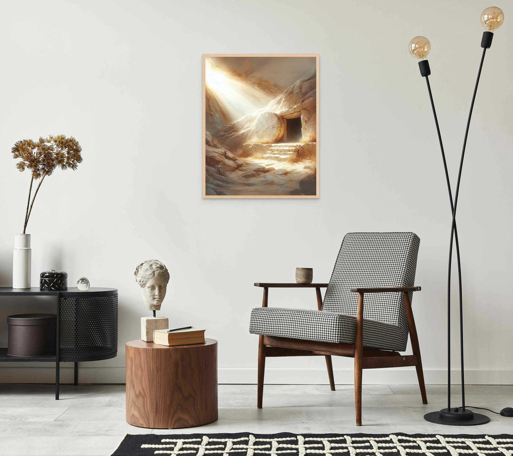 The Tomb is Empty, Christian Painting, Easter Art, Picture of Jesus Resurrection, Catholic Art, Bible Prints, Christian Wall Art, Jesus Art