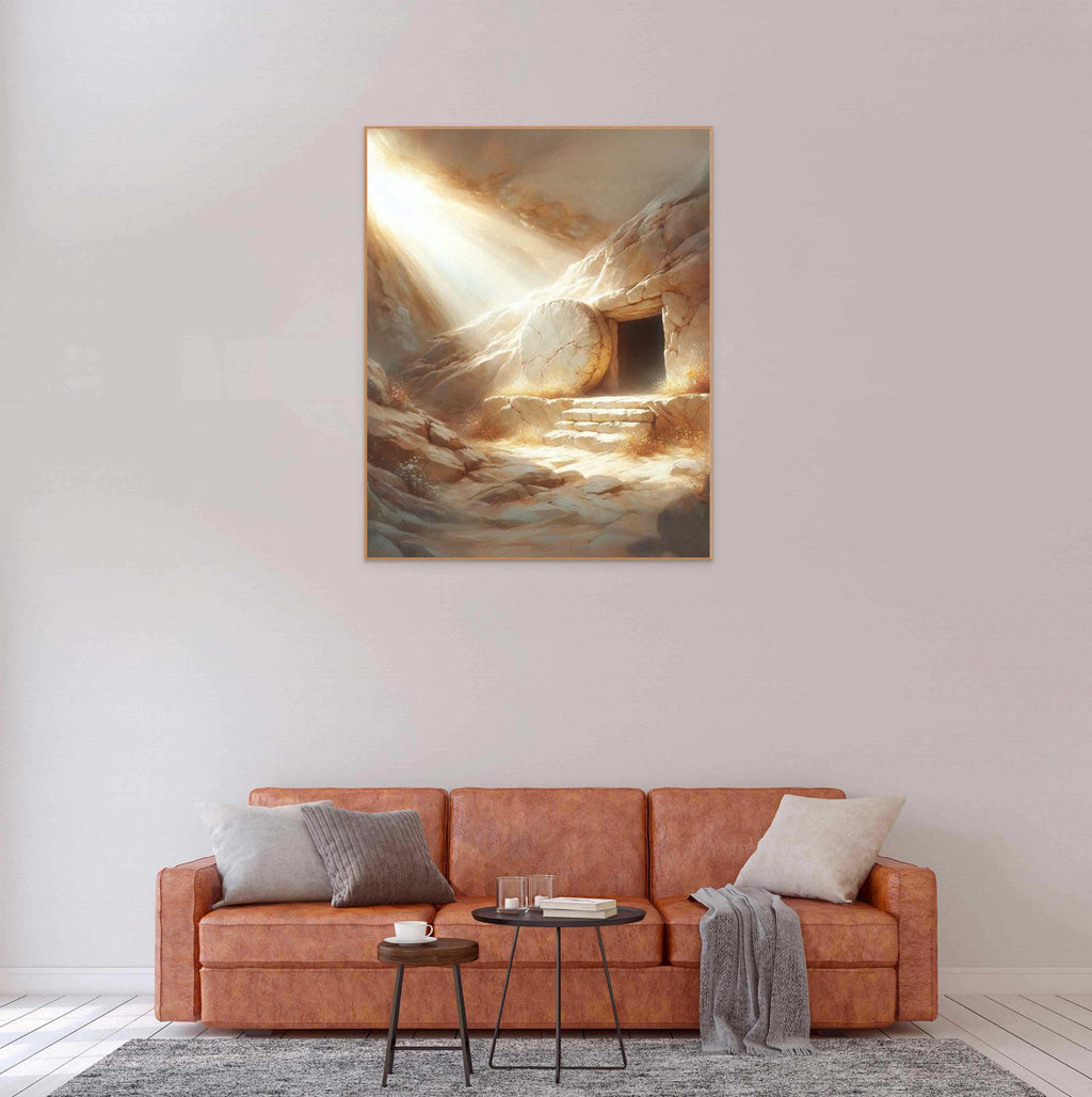 The Tomb is Empty, Christian Painting, Easter Art, Picture of Jesus Resurrection, Catholic Art, Bible Prints, Christian Wall Art, Jesus Art