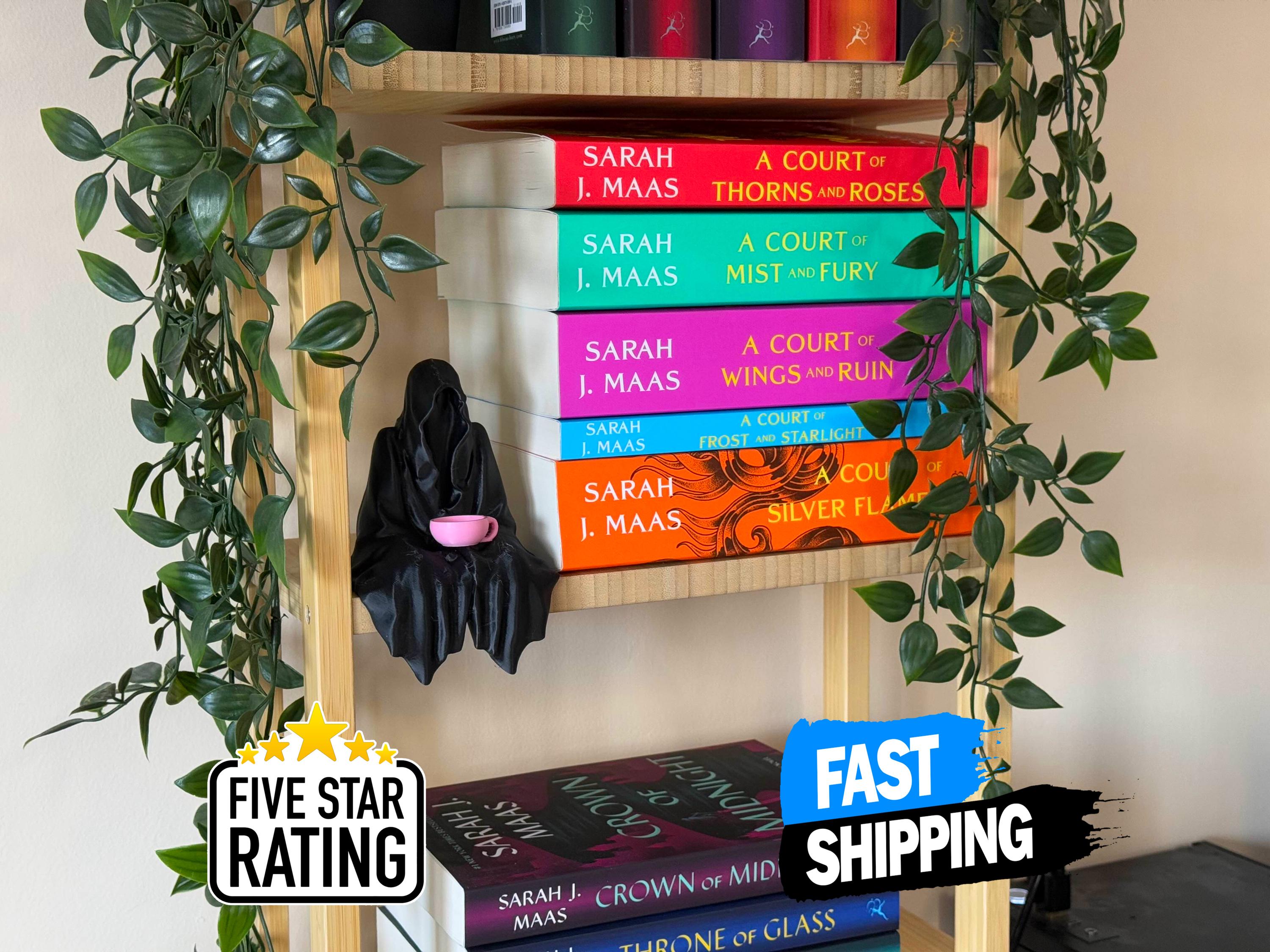 ACOTAR Suriel Bookshelf Accessory | Velaris Ghost Fantasy | Suriel Tea Court of Thorns