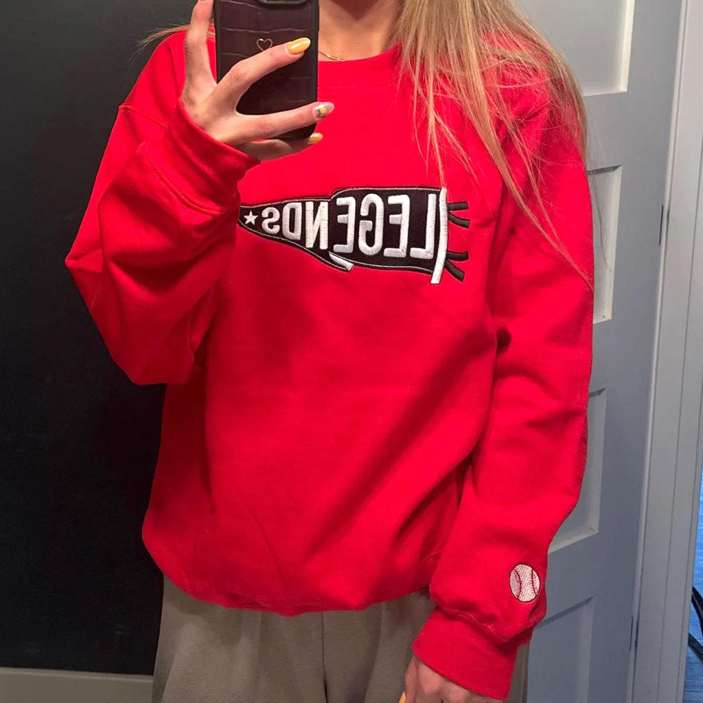 Pennant Hoodie, Personalized Embroidered Pennant Sweatshirt, Custom High School College Sport Team Shirt, Game Day Shirt, Gift For Friend