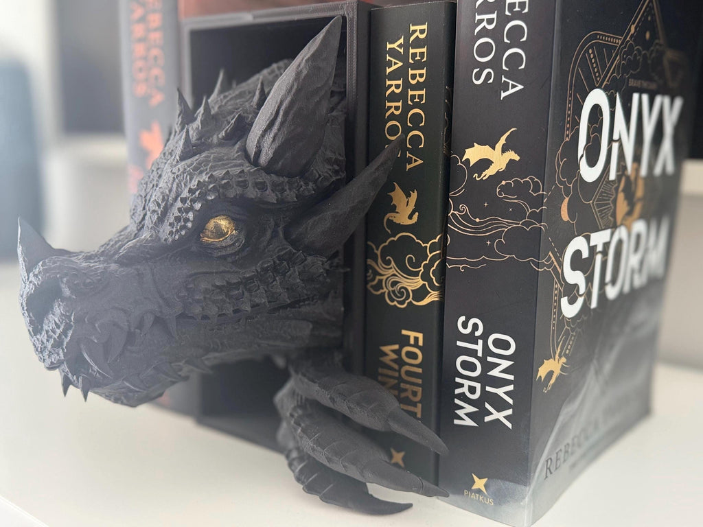 Tairn Dragon Book Nook 3d Printed Fantasy Bookshelf Bookish Fourth Wing Iron Flame Onyx Storm