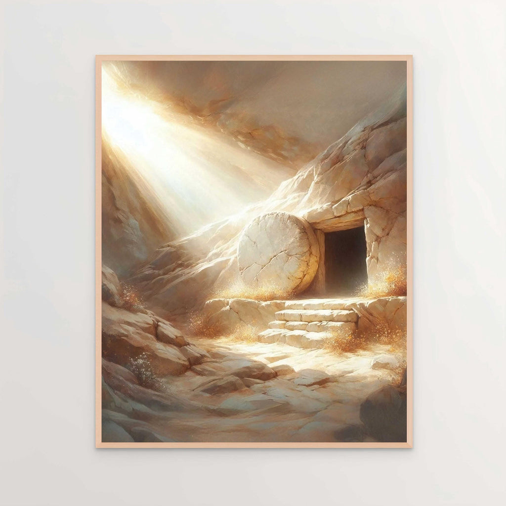 The Tomb is Empty, Christian Painting, Easter Art, Picture of Jesus Resurrection, Catholic Art, Bible Prints, Christian Wall Art, Jesus Art