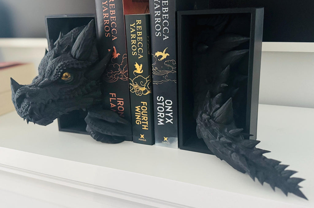 Tairn Dragon Book Nook 3d Printed Fantasy Bookshelf Bookish Fourth Wing Iron Flame Onyx Storm