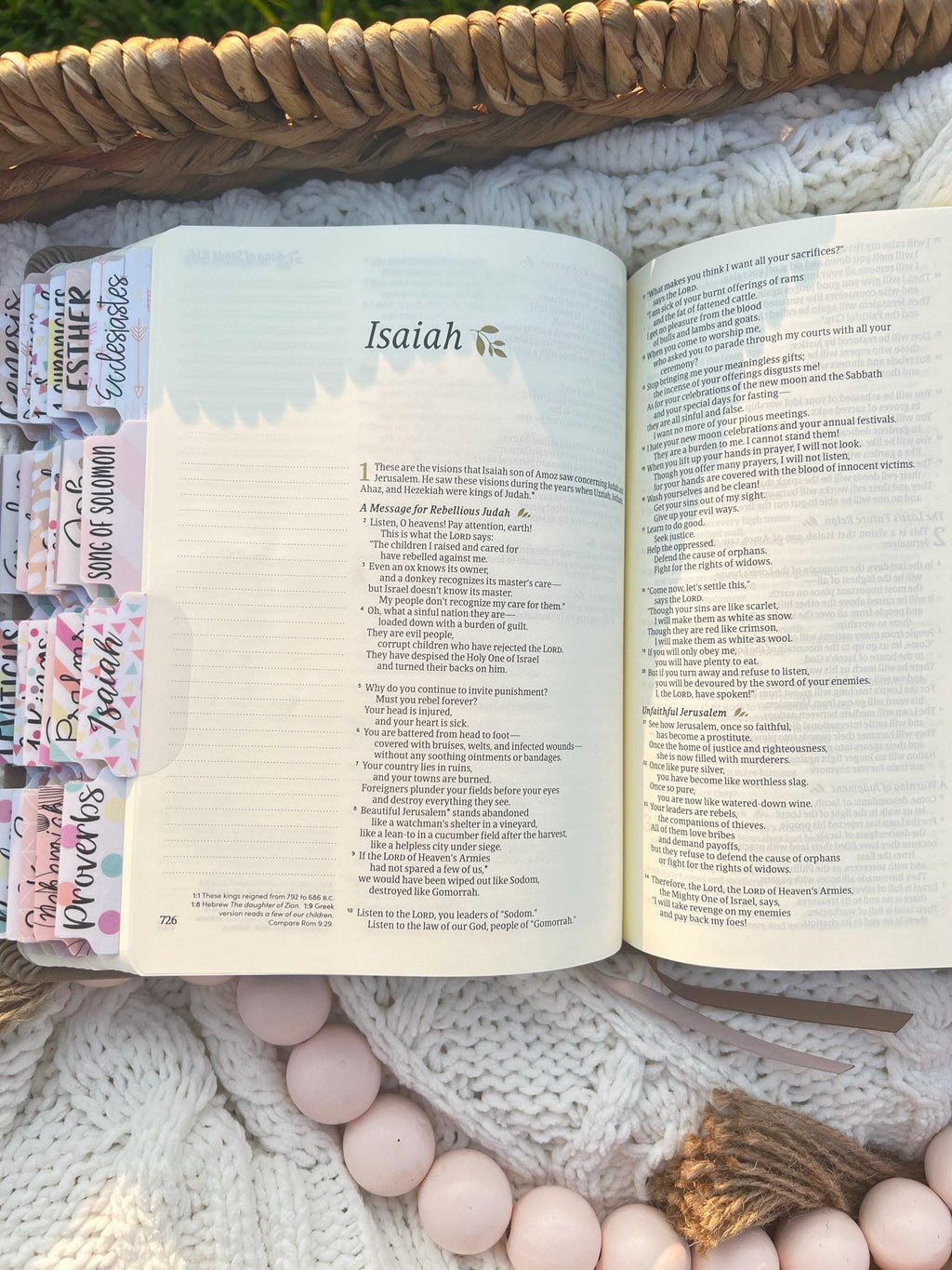 Birthflower NLT PERSONALIZE Bible, nlt Bible, Bible with Installed Laminated Tabs,  NLT Gift Bible, Holy Bible, Bible Tab Package Hosana Revival, Birthmonth