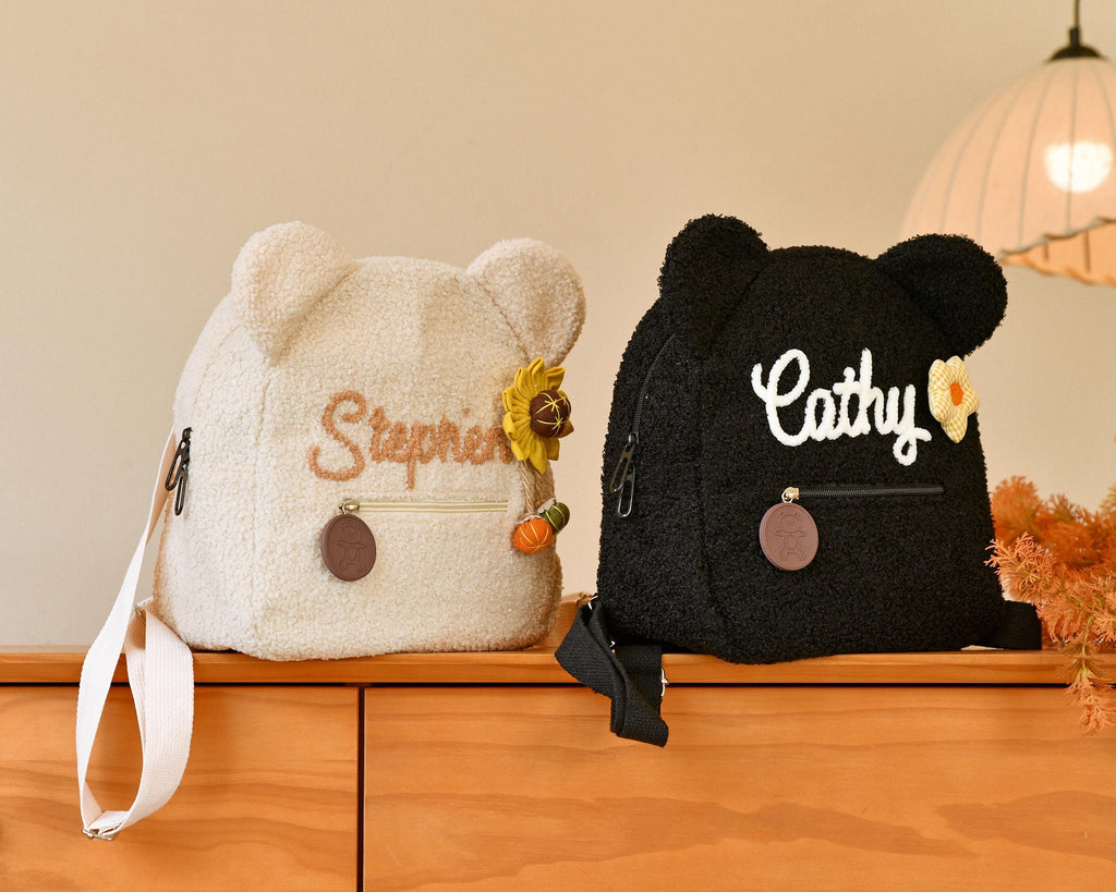 Customized Teddy Bear Backpack for Kids, Personalized Name Bag, Custom Name Embroidered Bag, Unique Child's Gift, Children's Gift Idea