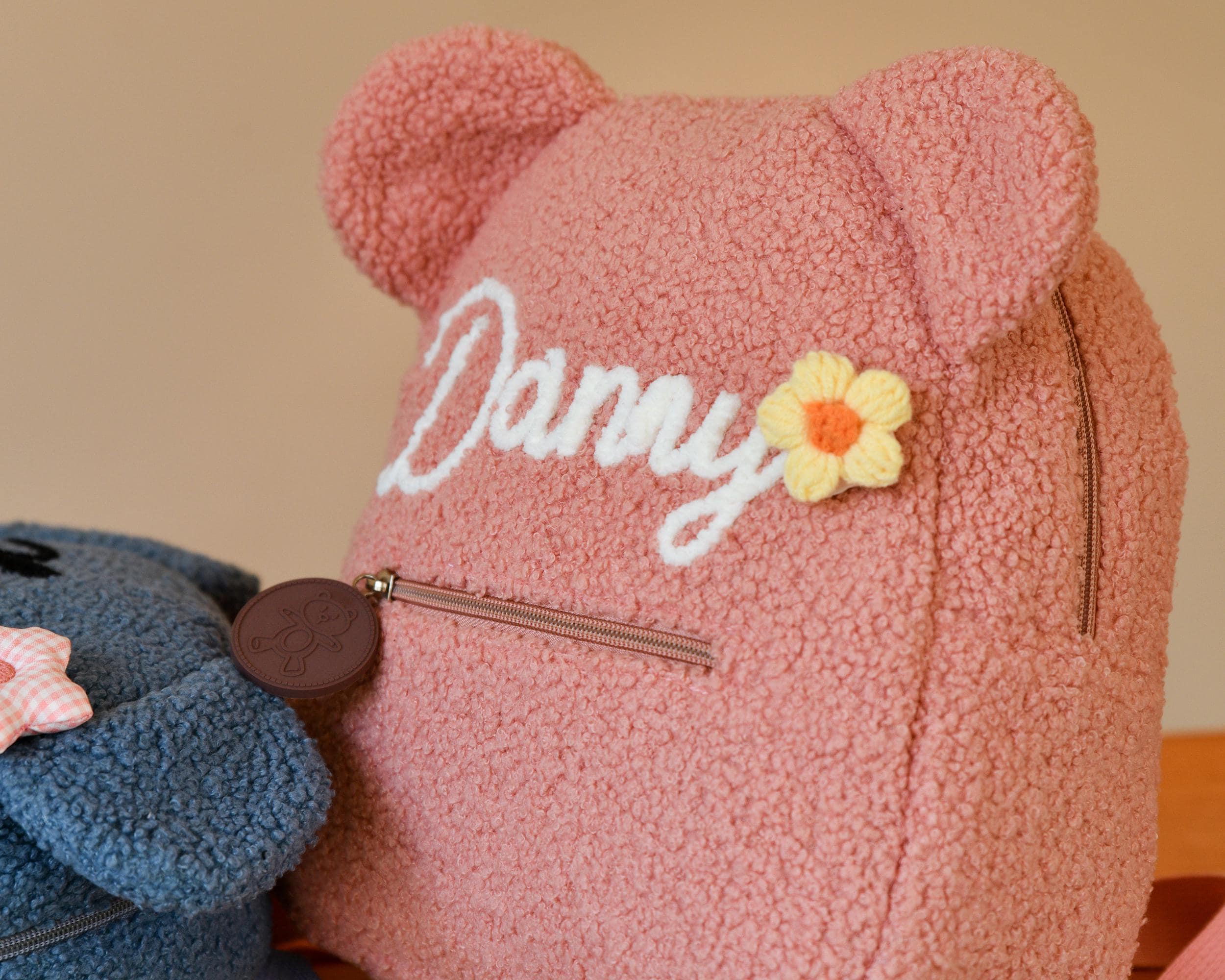 Customized Teddy Bear Backpack for Kids, Personalized Name Bag, Custom Name Embroidered Bag, Unique Child's Gift, Children's Gift Idea
