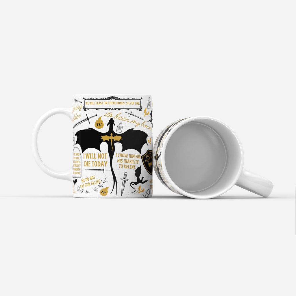 Fourth Wing Quote Mug Fantasy Bookish Gift, Dragon Rider Coffee Cup, Basgiath War College Merch, Violet Sorrengail and Xaden Riorson Fan