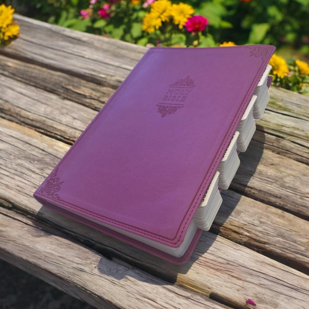 Custom Pink NIV Tabbed BIBLE with Tabs Catholic Gift for Her Mom Women Girls Confirmation Communion Baptism Christian Study Wedding Birthday