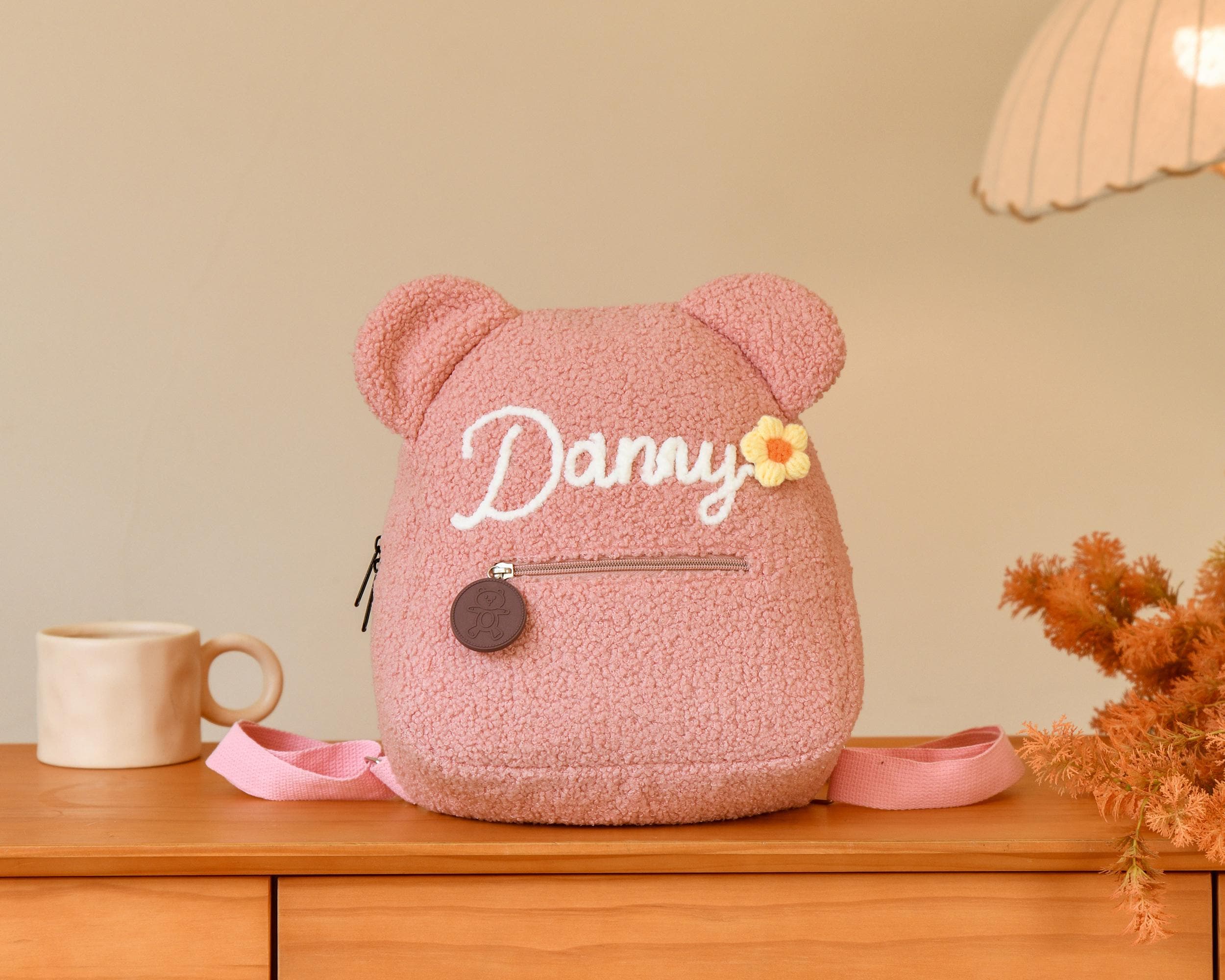 Customized Teddy Bear Backpack for Kids, Personalized Name Bag, Custom Name Embroidered Bag, Unique Child's Gift, Children's Gift Idea