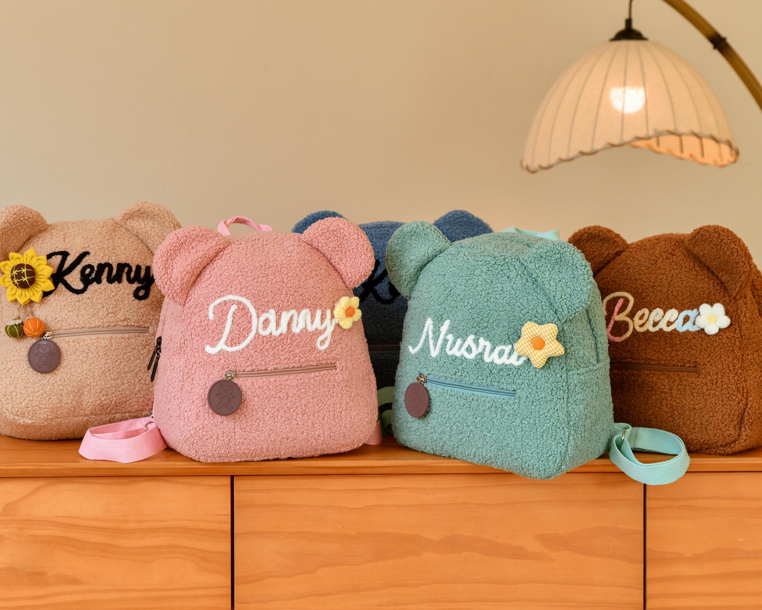 Customized Teddy Bear Backpack for Kids, Personalized Name Bag, Custom Name Embroidered Bag, Unique Child's Gift, Children's Gift Idea