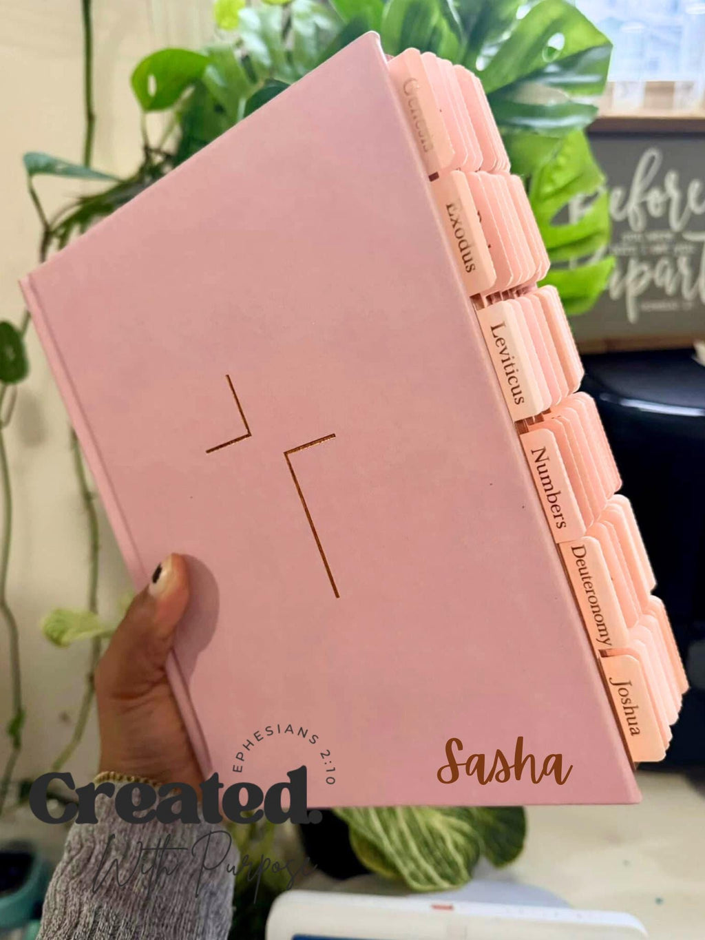 pink NIV JESUS BIBLE, Bible with tabs, personalized gifts, pink hard cover