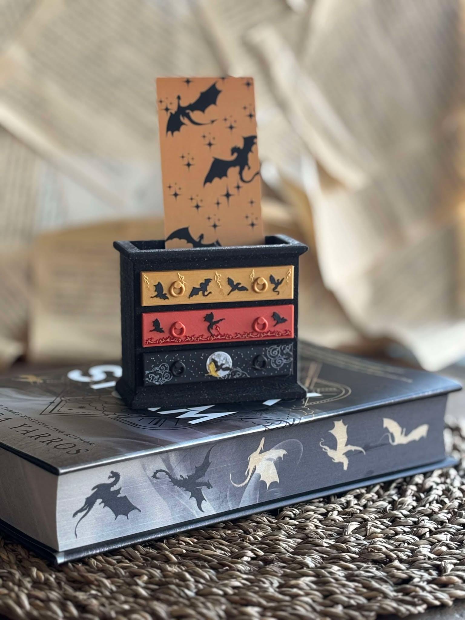 Mini Fourth Wing dresser, bookmark holder, pen holder , bookshelf decor