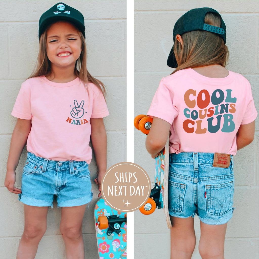Personalized Cool Cousin Club Shirt, Custom Cousin Crew Kids Shirt, Cousin Matching Shirt, Family Reunion Outfit, Retro Style Toddler Shirt