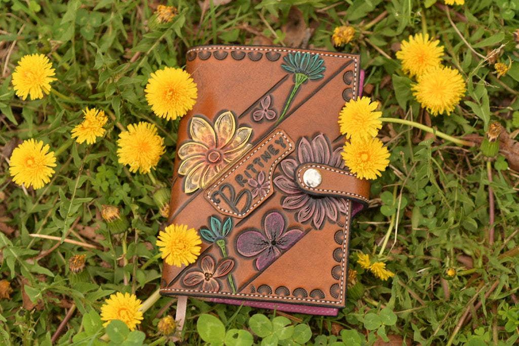 Customizable Hand-Tooled Leather Bible cover