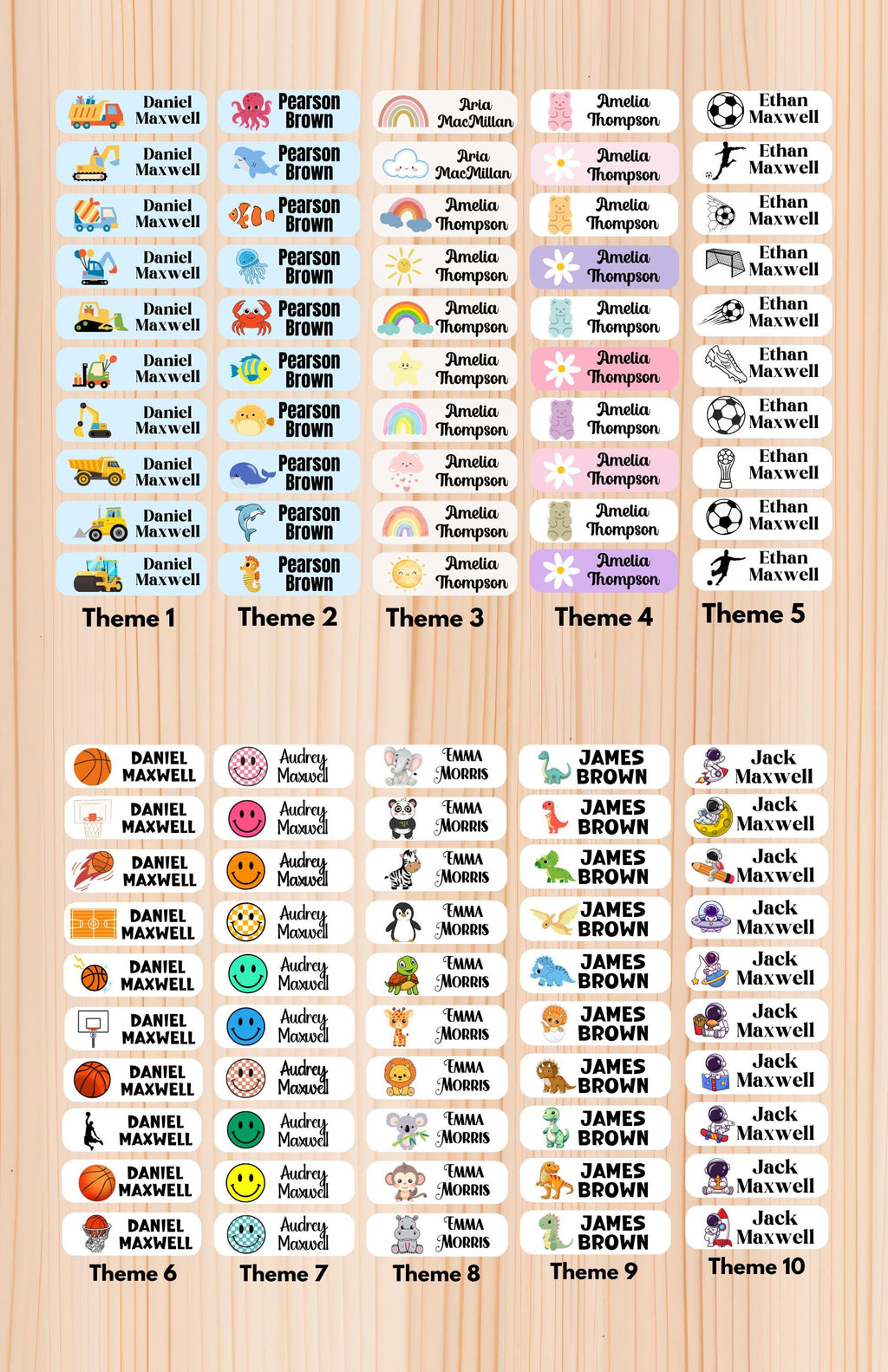 102 Waterproof Daycare Labels, Dishwasher Safe , Iron on, Summer camp name labels, School Supply, Customized Labels, Water bottle name label