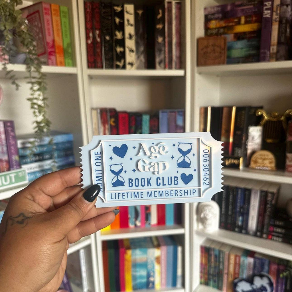 Bookish Ticket | Bookclub Ticket | Bookshelf Decor | Bookish Decor | Romance Books | Bookworm | Book Lover