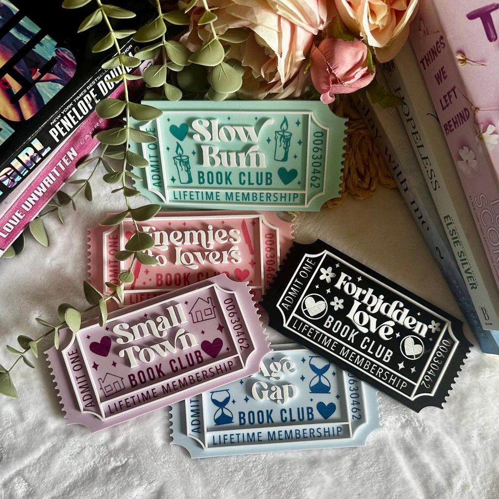 Bookish Ticket | Bookclub Ticket | Bookshelf Decor | Bookish Decor | Romance Books | Bookworm | Book Lover