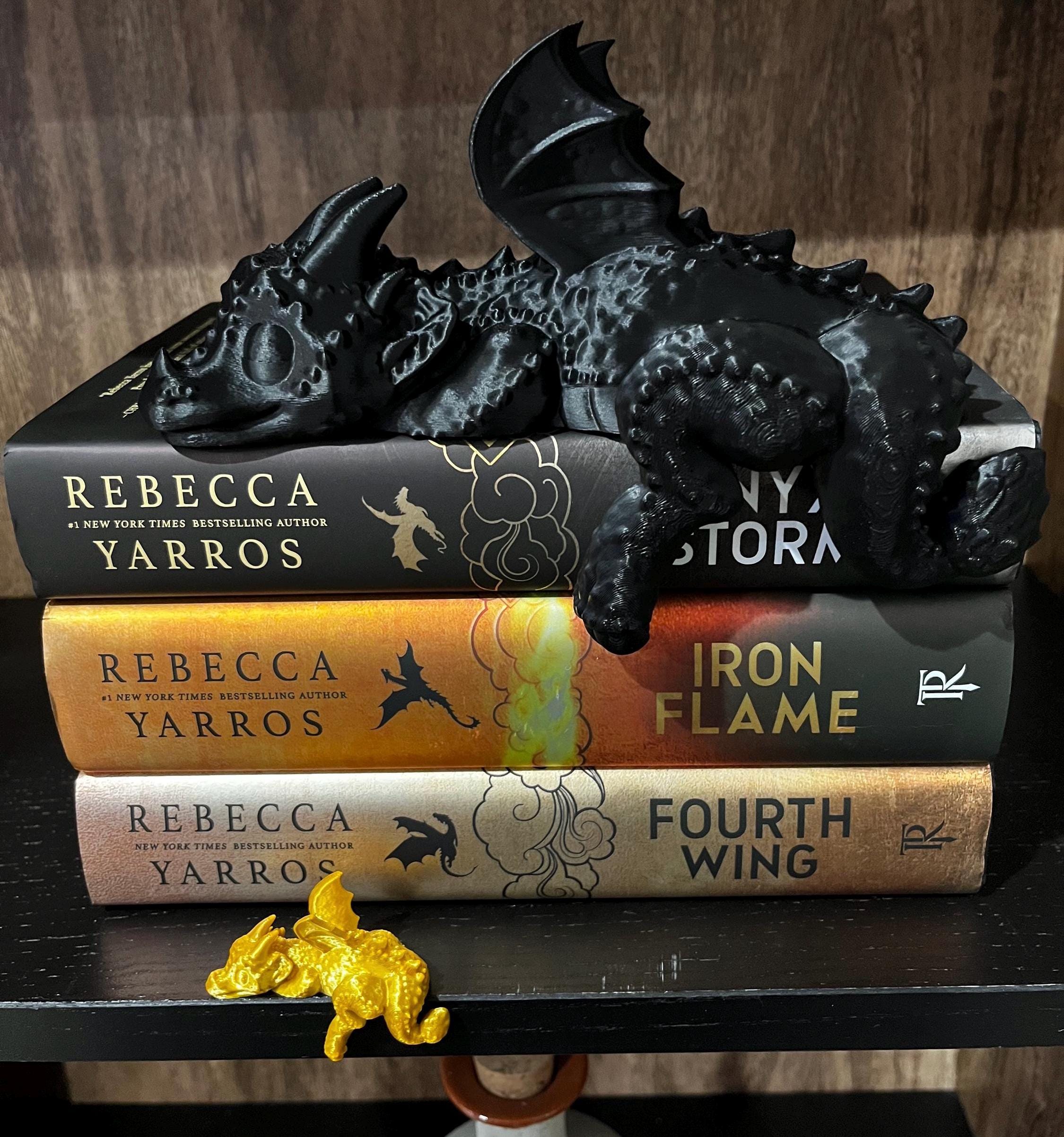 Sleeping Bookshelf Dragon | Empyrean Series, Fourth Wing Decor | 3D Printed Gift, Good Reads, Adorable Cute Decoration, Bookis