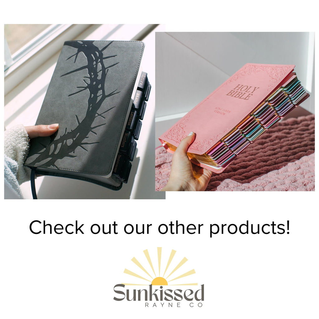 Tabbed Bible White KJV Bible Tabbed Faux Leather Personalized Gift for Women Large Print Bible Tabbed Gift Customized Baptism Gift Wedding