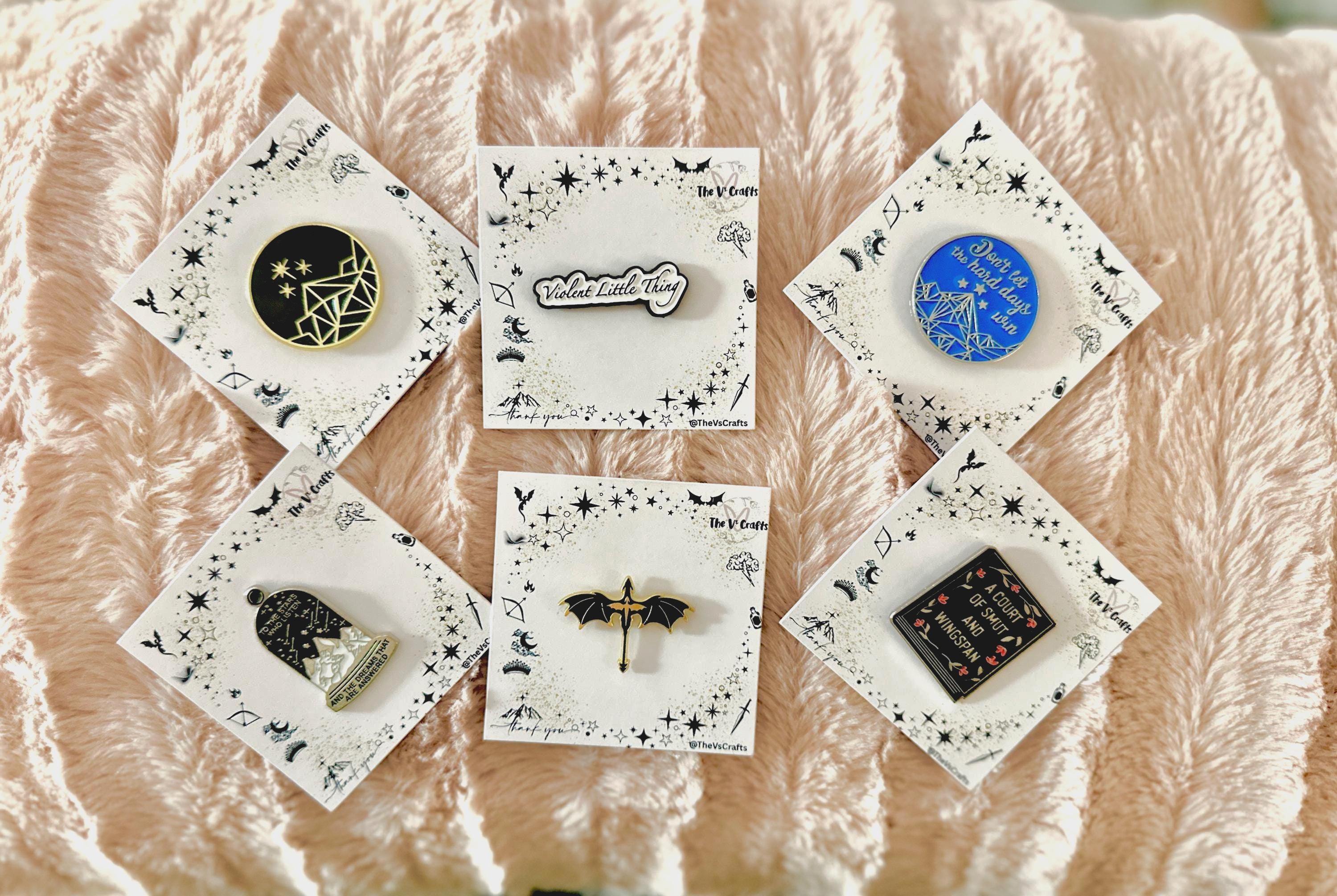 Fourth Wing Pin Tairn and Andarna, cute bookish merch, Violets Relic Dragons backpack, purse, jacket