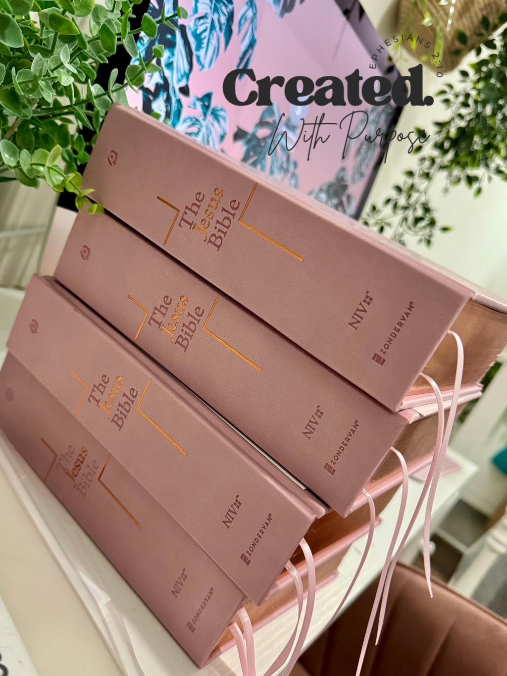 pink NIV JESUS BIBLE, Bible with tabs, personalized gifts, pink hard cover