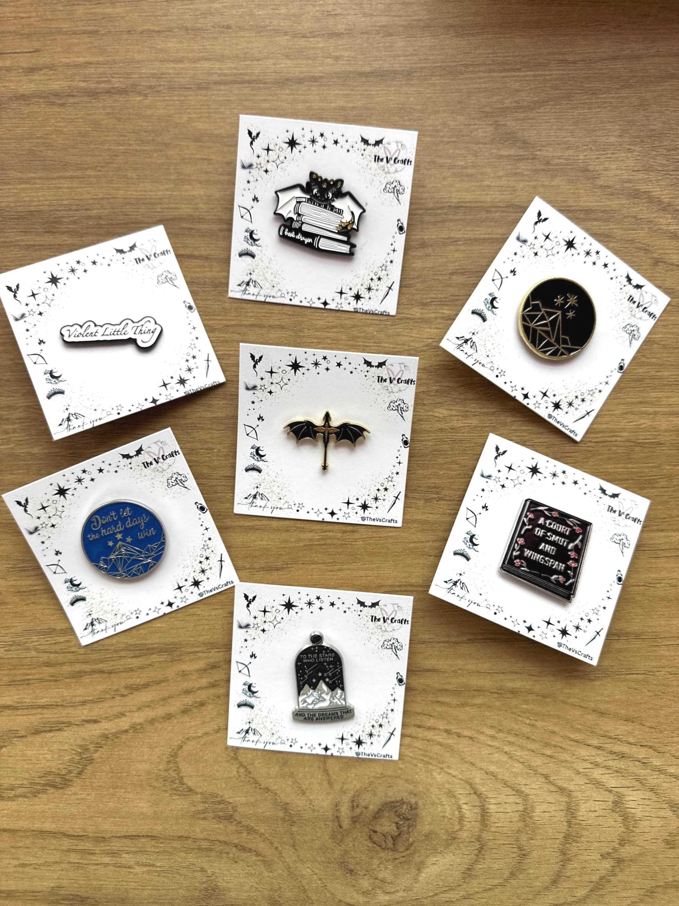 Fourth Wing Pin Tairn and Andarna, cute bookish merch, Violets Relic Dragons backpack, purse, jacket