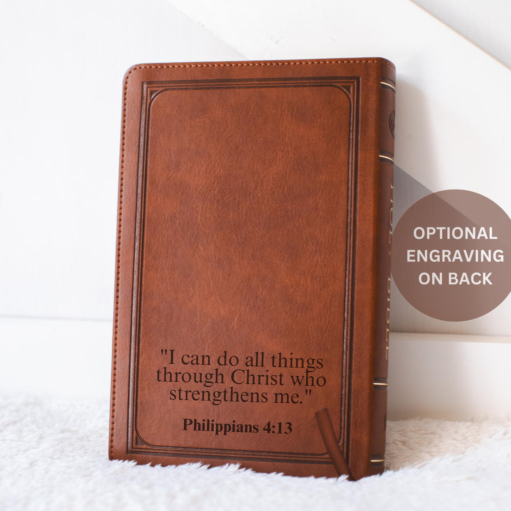 Custom Engraved Bible Personalized Christian Gift for Baptism Custom Name Engraved KJV Bible for Men Gift for Confirmation Bible Custom KJV