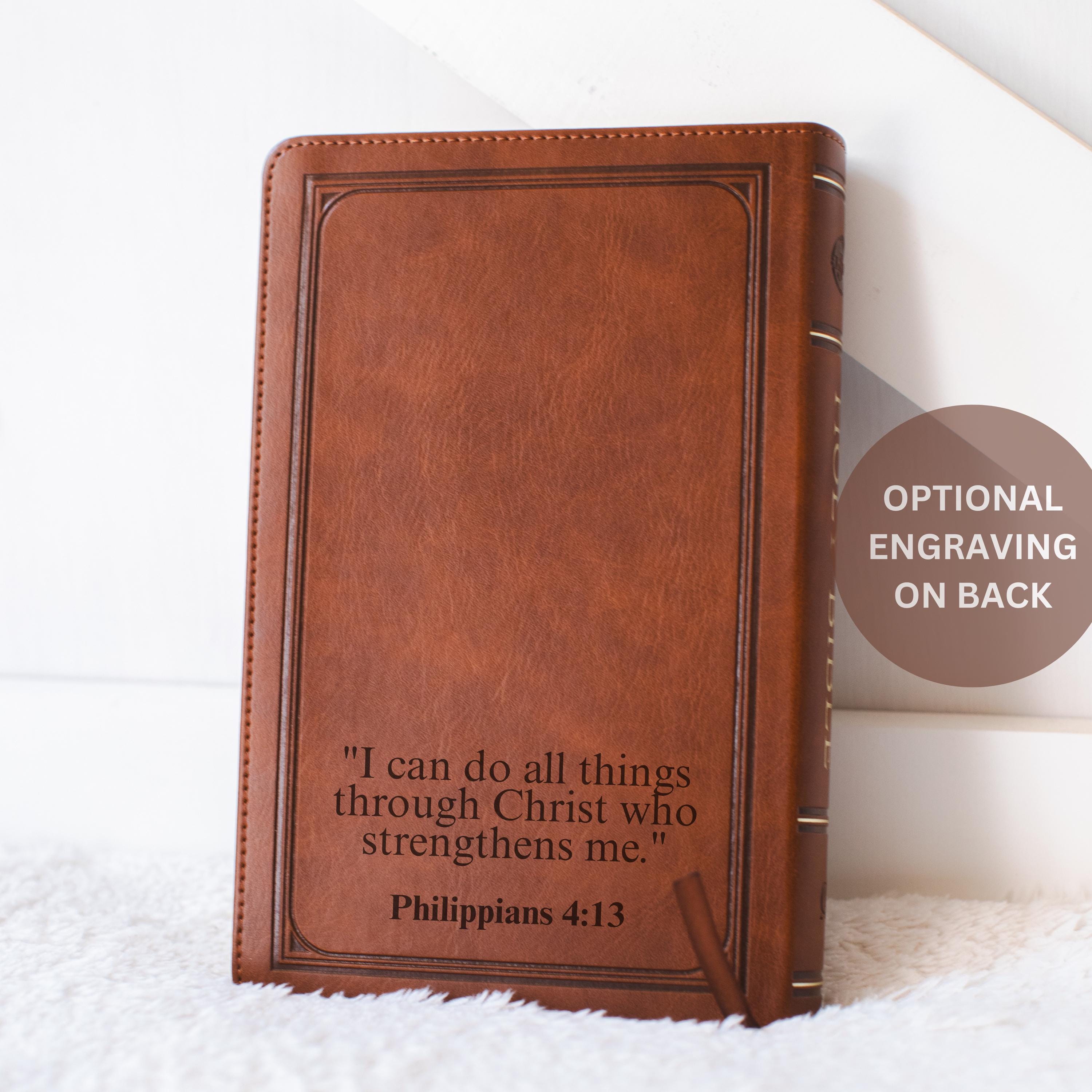 Custom Engraved Bible Personalized Christian Gift for Baptism Custom Name Engraved KJV Bible for Men Gift for Confirmation Bible Custom KJV