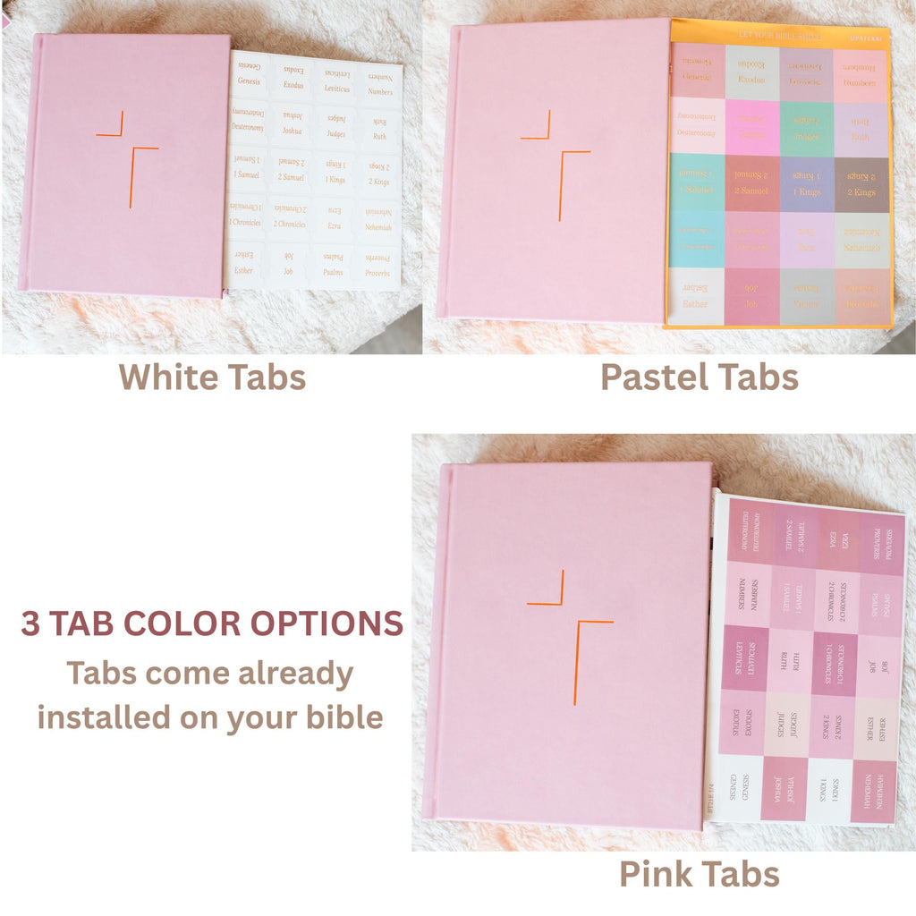 Custom Name Pink Bible NIV Tabbed Journaling Bible Gift For Her Christian Women Bible Study Gift Personalized Tabbed Bible with Tabs Custom