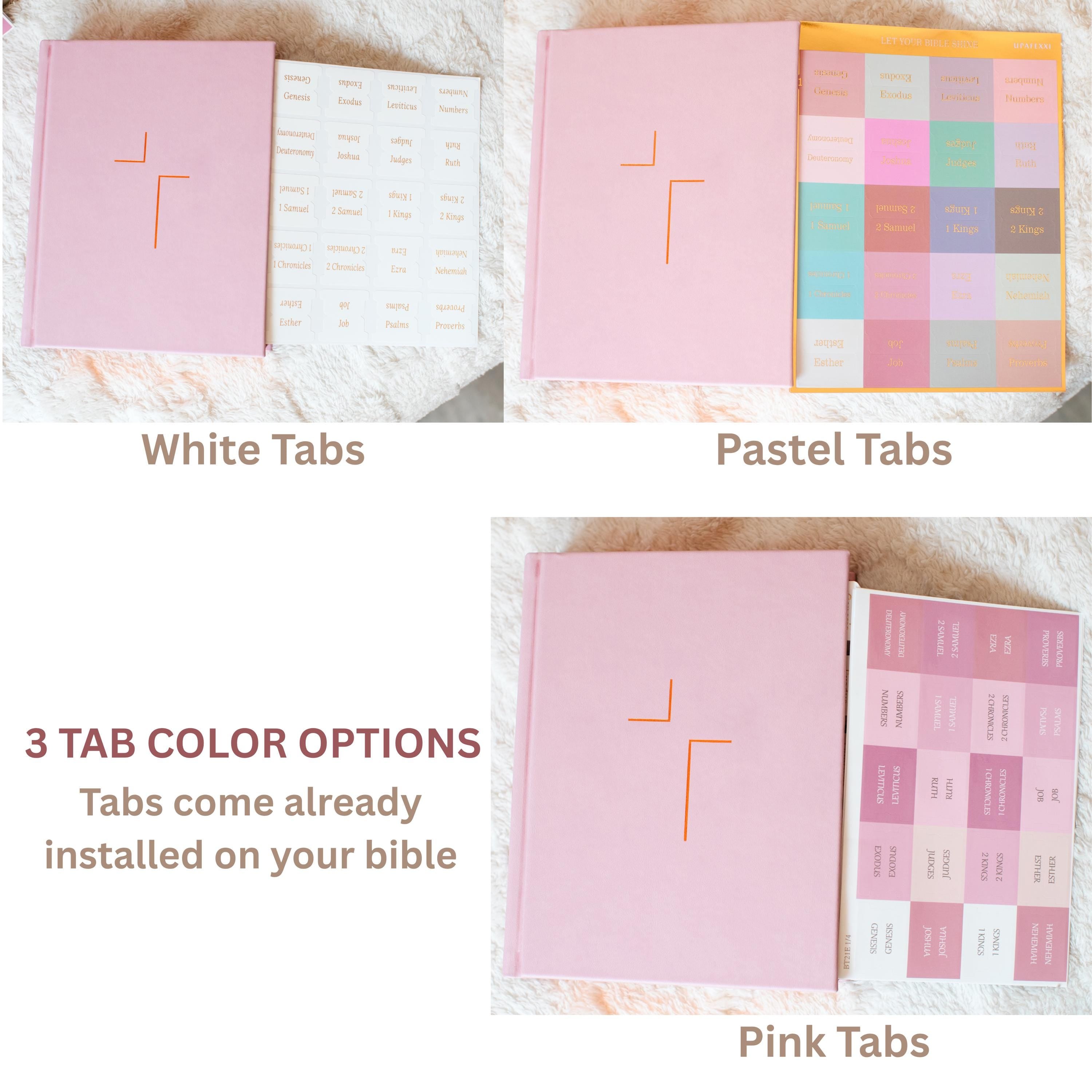 Custom Name Pink Bible NIV Tabbed Journaling Bible Gift For Her Christian Women Bible Study Gift Personalized Tabbed Bible with Tabs Custom