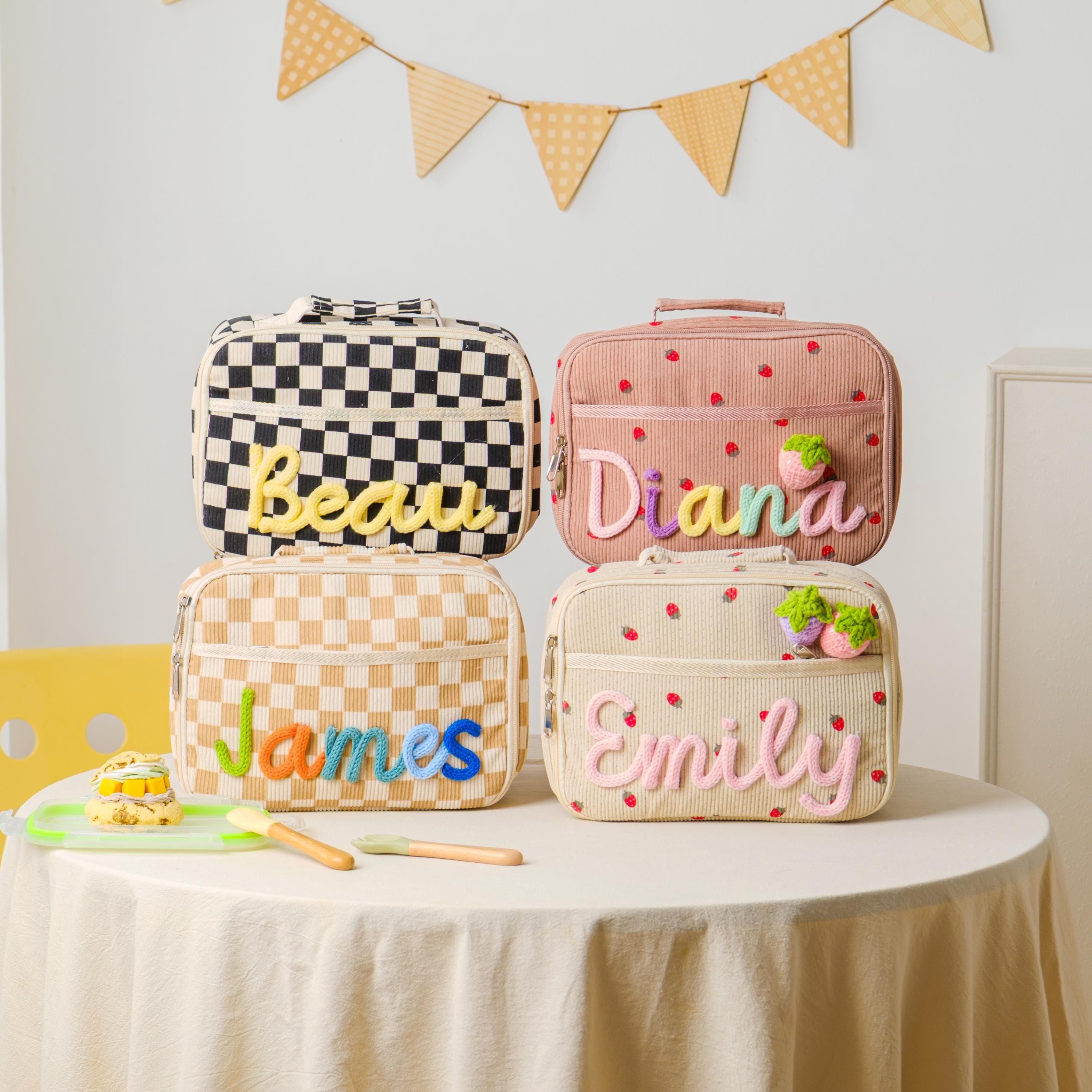 Personalized Kids Backpack & Lunch Bag, First Day of School Gift, Bag With Name, Toddler Backpack, Corduroy Bag, Birthday Gift, Daycare Bag