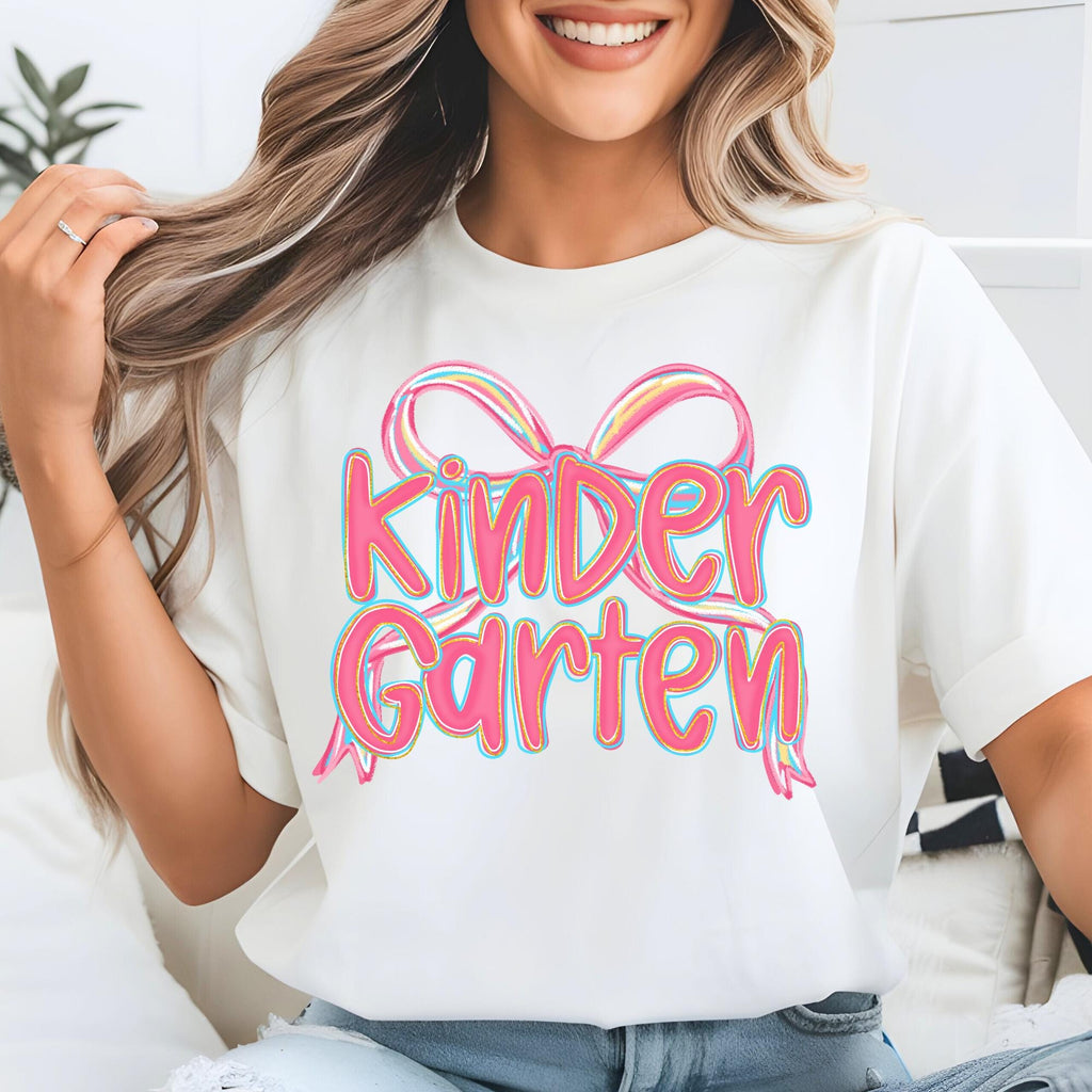 Teacher Grade Crew Bow Shirt Back to School Girl T-Shirt Pastel Neon Grade Shirt Cute Grade Level Tee for Girls Back to School Outfit 2025T